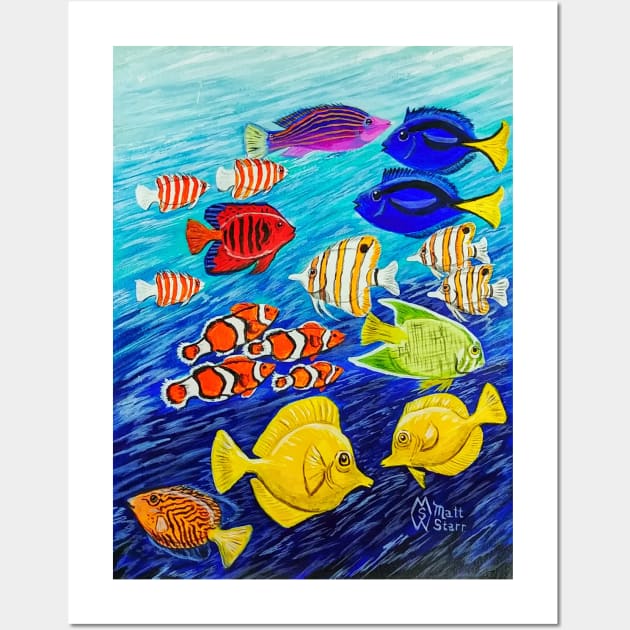 Saltwater Fish School Wall Art by Matt Starr Fine Art